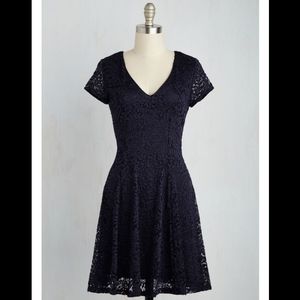 Everly Navy Blue Lace Dress, A-line, S, NWOT